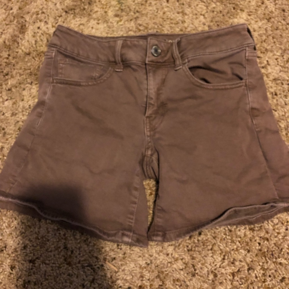 Mauve colored American eagle shorts